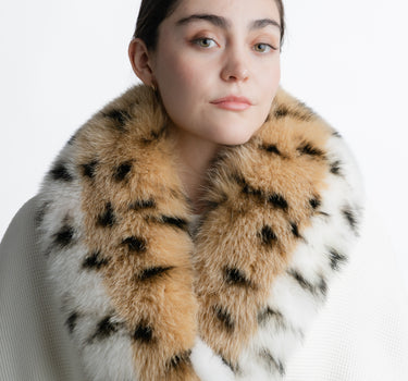 Abrigo Invierno Kloer Leopardo - Detalle cuello