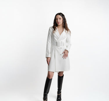 Blazer Dress Blanco - Vista frontal