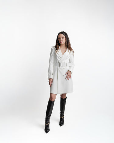 Blazer Dress Blanco - Vista frontal