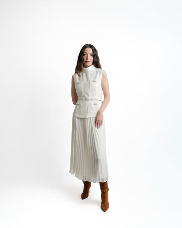 Chloé Tweed Vest Set - Vista frontal