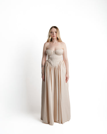 Isabelle Corset Maxi Dress vista frontal