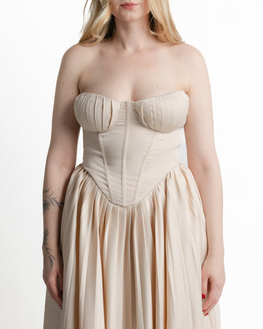 Isabelle Corset Maxi Dress detalle corsé