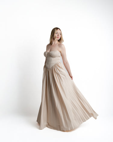 Isabelle Corset Maxi Dress vista lateral