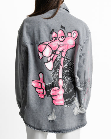 Kloer Denim Jacket Pink Panther - Vista trasera