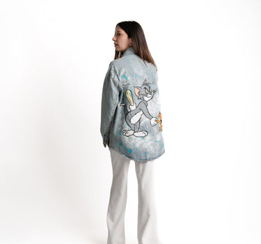 Kloer Denim Jacket Tom & Jerry - Vista trasera completa