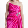 Vivienne Fuchsia Crystal Gown detalle