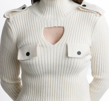 Kloer Knit Dress Crema - Vista detalle
