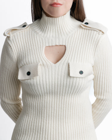 Kloer Knit Dress Crema - Vista detalle