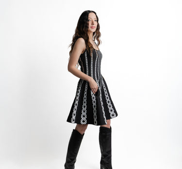 Knit Dress Negro - vista lateral