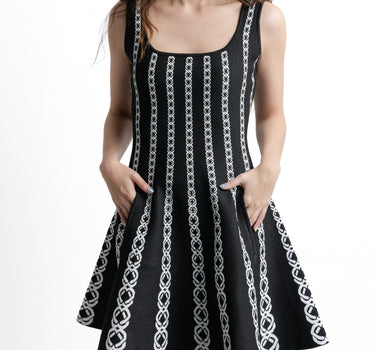 Knit Dress Negro - detalle patrón