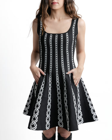 Knit Dress Negro - detalle patrón
