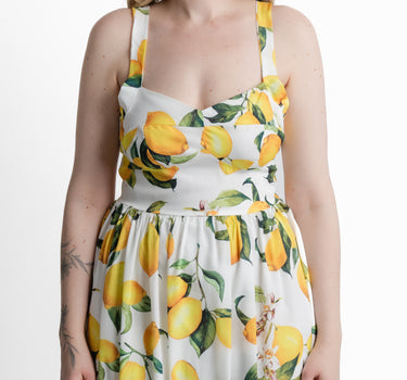 Lemon Blossom Maxi Dress - Detalle frontal