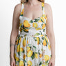 Lemon Blossom Maxi Dress - Detalle frontal