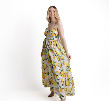 Lemon Blossom Maxi Dress - Vista lateral