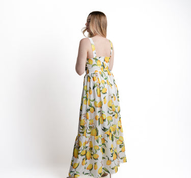 Lemon Blossom Maxi Dress - Vista trasera