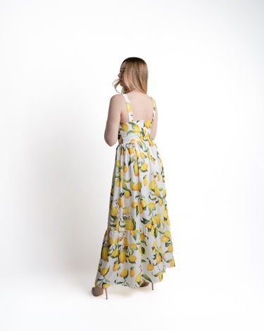 Lemon Blossom Maxi Dress - Vista trasera