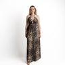 Serena Leopard Maxi Dress vista frontal
