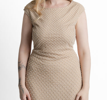 Élise Pearl Mesh Gown detalle bordado