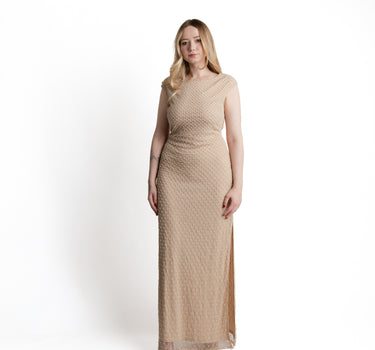 Élise Pearl Mesh Gown vista frontal