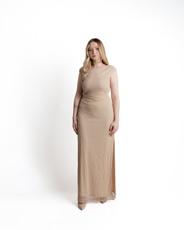 Élise Pearl Mesh Gown vista frontal