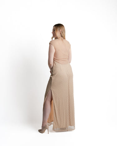 Élise Pearl Mesh Gown vista trasera