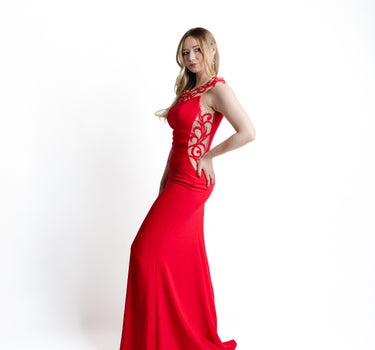 Rouge Étoile Mermaid Gown vista lateral