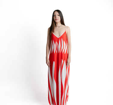 Kloer Selva Maxi Dress Rojo frente