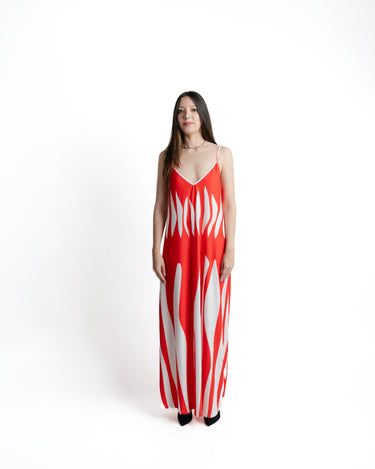 Kloer Selva Maxi Dress Rojo frente