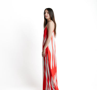 Kloer Selva Maxi Dress Rojo perfil