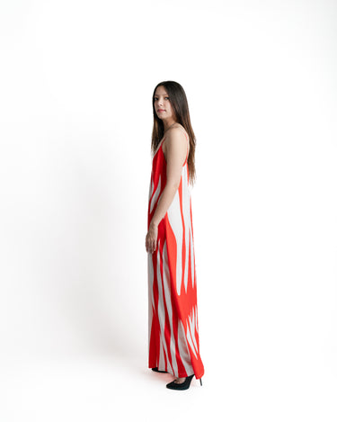 Kloer Selva Maxi Dress Rojo perfil