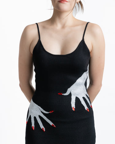 Vestido Manos Kloer detalle cristales
