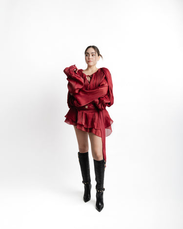 Vestido Kloer Rojo cuerpo completo