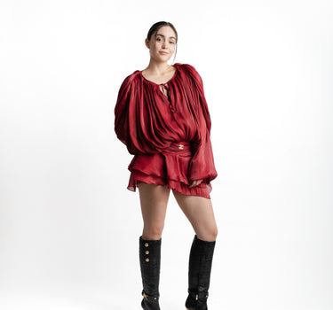 Vestido Kloer Rojo pose