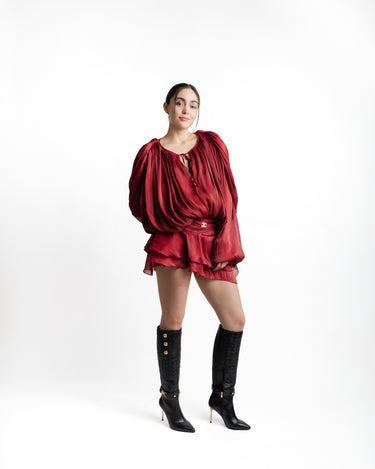 Vestido Kloer Rojo pose