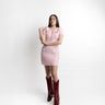 Vestido Rosa Perlas Kloer cuerpo completo